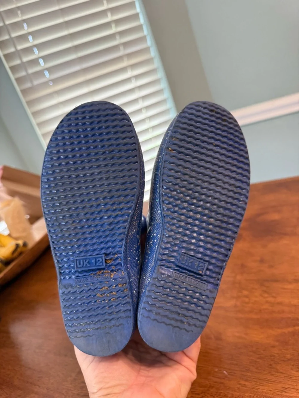 Hunter Kids First Classic Giant Glitter Rain Boots Blue Size 13/1
